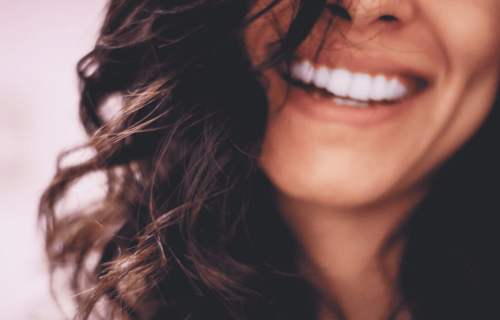 Closeup of a laughing woman